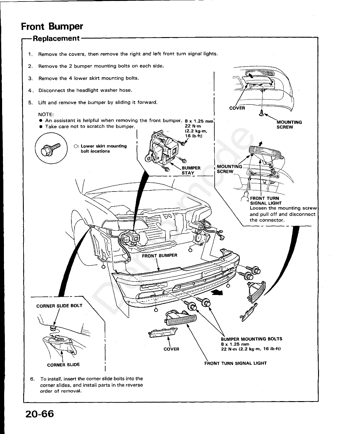 1994 Honda prelude headlight assembly removal #7